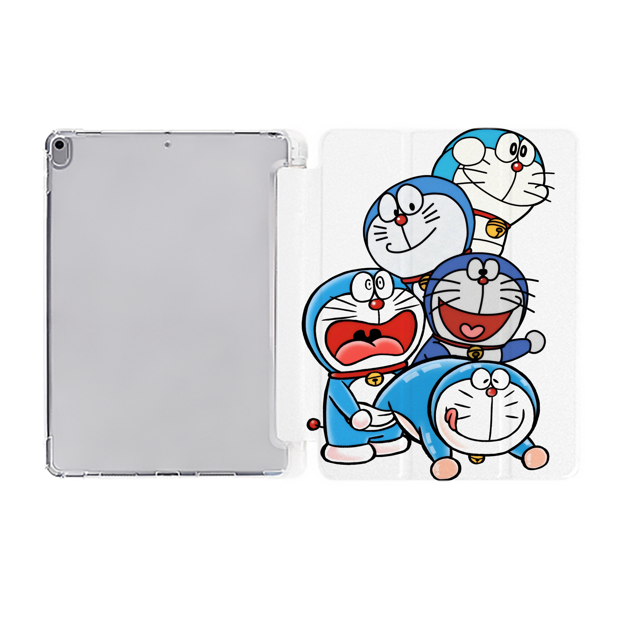 （画像用） ドラえもん Doraemon IPad ケース ペン収納付き 三つ折りスタンド PUレザー×シリコン 対応機種9.5/10.5/10.9インチ